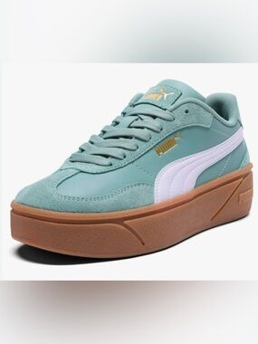 Puma Women's Platform Sneaker - Aqua, White & Gum